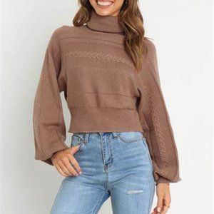 Petal and Pup Sonia Knit Sweater - Mocha - NWT SALE PRICING!